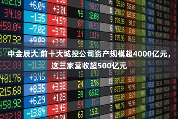 中金辰大 前十大城投公司资产规模超4000亿元，这三家营收超500亿元